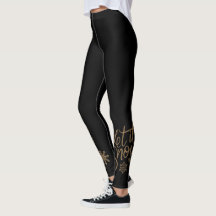 Schwarz mit goldenem Ton, damit es Leggings schnei