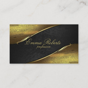 Schwarz mit goldenen Details Visitenkarte
