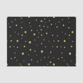 Schwarz mit goldenen Punkten Seidenpapier