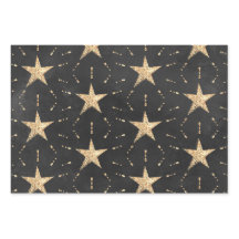 Schwarz mit goldenen Sternexplosionen und Sternens