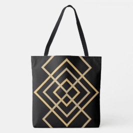 Schwarz mit goldenen Streifen Totbeutel Tasche