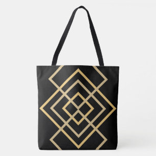 Schwarz mit goldenen Streifen Totbeutel Tasche