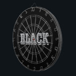 Schwarz mit grauem Text auf schwarzer, solider Far Dartscheibe<br><div class="desc">Dartboard Dartboard Dart Tossing wirft lustige konkurrierende Spiel Set und Wand hängen Kunst Dekoration gedruckt mit Black With Gray Text On Black Solid Color Grafik Design Illustration und ausgewählten Produkte Sammlung von TheFabricSeal Print on Demand Shop unter Zazzle.com #ZazzleMade https://www.zazzle.com/store/thefabricseal TheFabricSeal ©️ Original. Schwarz ist eine Farbe, die durch kein...</div>
