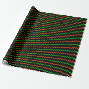 Schwarz mit Neon Green und Orange Streifen Geschenkpapier