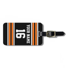 Schwarz mit Orange White Stripes Team Jersey