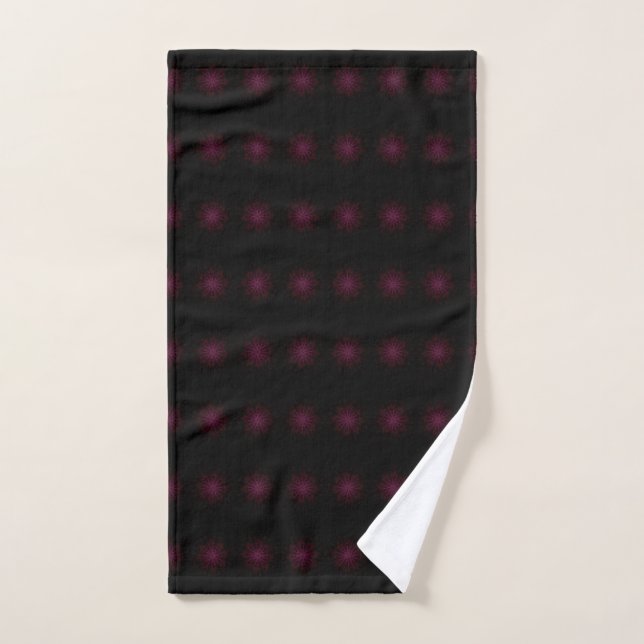 Schwarz mit Rosa Kreise Handtuch (Handtuch)