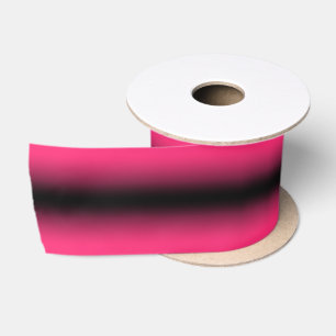 Schwarz mit scharf rosa Kanten glänzen Satinband