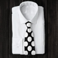 Schwarz mit weißen Polka Dots Retro