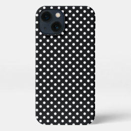 Schwarz mit weißen Polka-Punkten iPhone Hülle