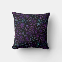Schwarz mit zartem Lilac-Petals-Kissen Kissen