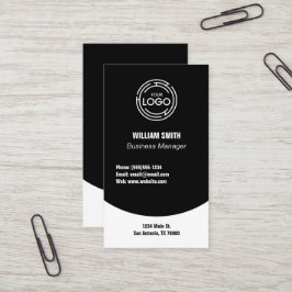 Schwarz Modern einfach Visitenkarte