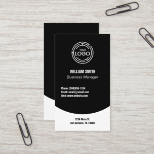 Schwarz Modern einfach Visitenkarte