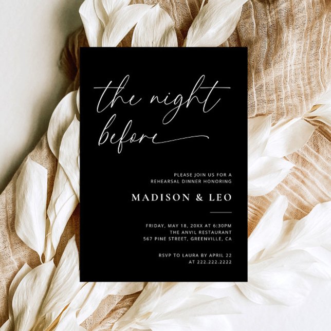 Schwarz-Modern-Hochzeitstornierung Einladung (Von Creator hochgeladen)