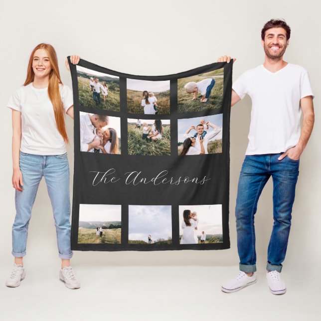 Schwarz modern minimalistisch, schlicht 9 Foto Fleecedecke (Beispiel)