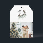 Schwarz moderne elegante Wasserfarbe botanische ru Feiertagskarte<br><div class="desc">Schwarz moderne elegante rustikale Aquarell getrocknete botanische florale gedämpfte Farben Feiertag Weihnachtskarte.</div>