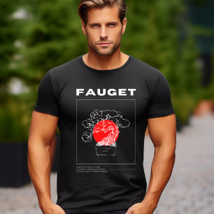 Schwarz-Moderne handgezeichnete Illustration Tree  T-Shirt