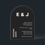 Schwarz-Moderne Minimalistische Hochzeitseinladung Einladung<br><div class="desc">An der Vorderseite dieser modernen,  mutigen Hochzeitseinladungskarte befindet sich eine weiße Schrift auf schwarzem Hintergrund. Die Rückseite der Karte ist schlicht schwarz. Eine schöne Hochzeitseinladungskarte,  die einfach online personalisiert werden kann,  bevor sie bestellt wird.</div>