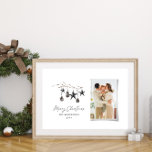 Schwarz-Moderne Skandale elegante Drehbuch Weihnac Poster<br><div class="desc">Schwarz moderne elegante rustikale Aquarell beige natürliche skandinavische zeitgenössische gedämpfte Farben Beige,  Schwarz-Weiß Foto Weihnachts Wohngestaltung Poster.</div>