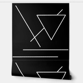 Schwarz Moderner Chic Minimalistisch Tapete