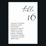 Schwarz-Modernes, handgeschriebenes Skript-Hochzei Tischnummer<br><div class="desc">Moderne Tischnummern-Karte mit schwarzen handgeschriebenen Schriften und minimalistischer Typografie. Personalisieren Sie diese,  indem Sie Ihre Daten hinzufügen. Diese moderne Tischkarte eignet sich ideal für Hochzeiten,  Brautpartys,  Babyduschen und andere Veranstaltungen.</div>