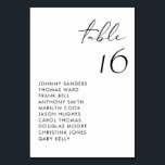 Schwarz-Modernes, handgeschriebenes Skript-Hochzei Tischnummer<br><div class="desc">Moderne Tischnummern-Karte mit schwarzen handgeschriebenen Schriften und minimalistischer Typografie. Personalisieren Sie diese,  indem Sie Ihre Daten hinzufügen. Diese moderne Tischkarte eignet sich ideal für Hochzeiten,  Brautpartys,  Babyduschen und andere Veranstaltungen.</div>