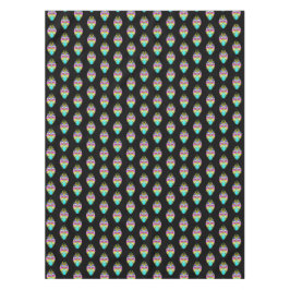 Schwarz-Multicolor-Owl Tischdecke