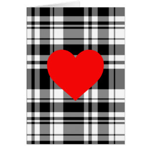 Schwarz-N' Weißer Tartan kariert mit Details zum r