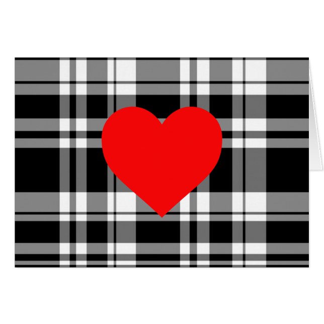 Schwarz-N' Weißer Tartan kariert mit Details zum r (Vorderseite (Horizontal))
