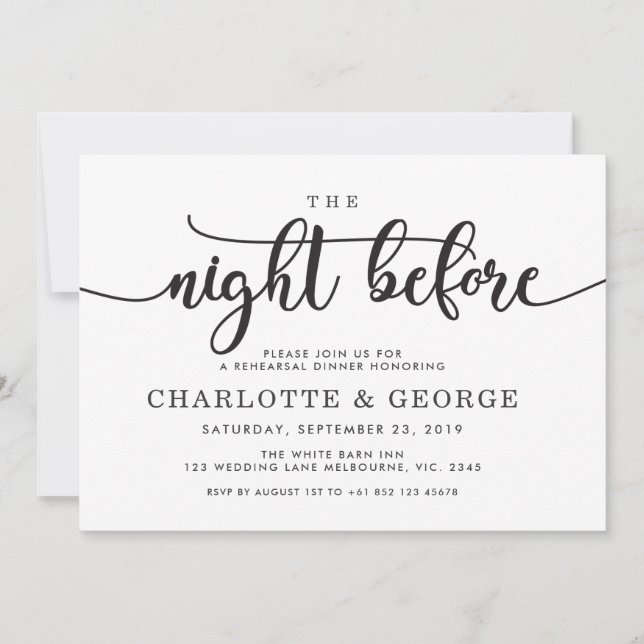 Schwarz Nacht vor Einladung (Vorderseite)