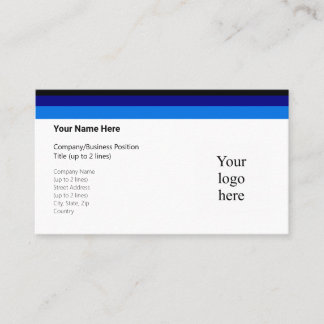 Schwarz, Navy und Lagunenblau-Logo Standard Visitenkarte
