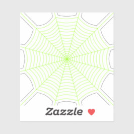 Schwarz-Neon-Grün-Spinnennetz Halloween-Muster Aufkleber