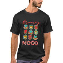 Schwarz Niedliche Funky Sticker Groovy Mood