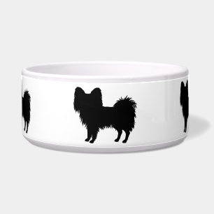 Schwarz (oder andere Silhouette) Papillon Dog Napf