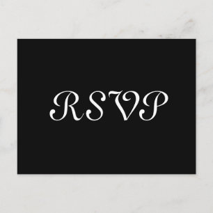 Schwarz oder JEDES FARBEN Trendy UAWG Wedding Resp Einladungspostkarte