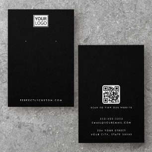Schwarz oder jedes Farblogo QR Ohrring-Display