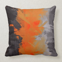 Schwarz-Orange-Abstrakte Malerei