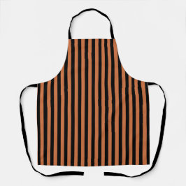 Schwarz-Orange-Allover-Schürze Schürze