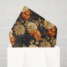 Schwarz-Orange-Blumen