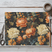 Schwarz-Orange-Blumen