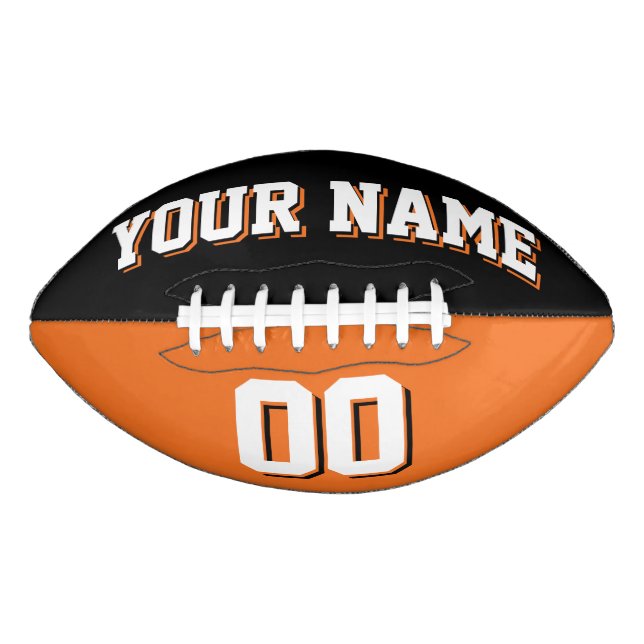Schwarz-Orange-Fußball Football (Vorderseite)
