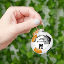 Schwarz-Orange-Fußball-Mannschaft Geschenke Mädche