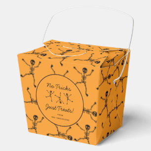 Schwarz-Orange-Hand-Skelett Halloween Geschenkschachtel