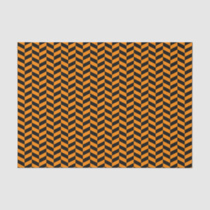 Schwarz-Orange-Herringbone-Gewebe Seidenpapier