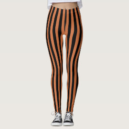 Schwarz-Orange-Leggings Leggings