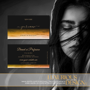 Schwarz-orange-Marmor-Muster Shadow Schriftart Mod Visitenkarte