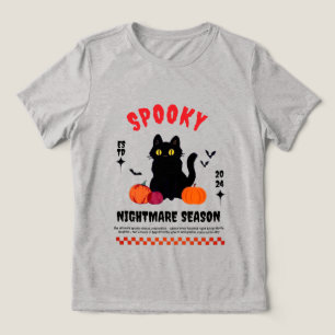 Schwarz-Orange-Streetwear - Illustratives Hallowee Tri-Blend Shirt