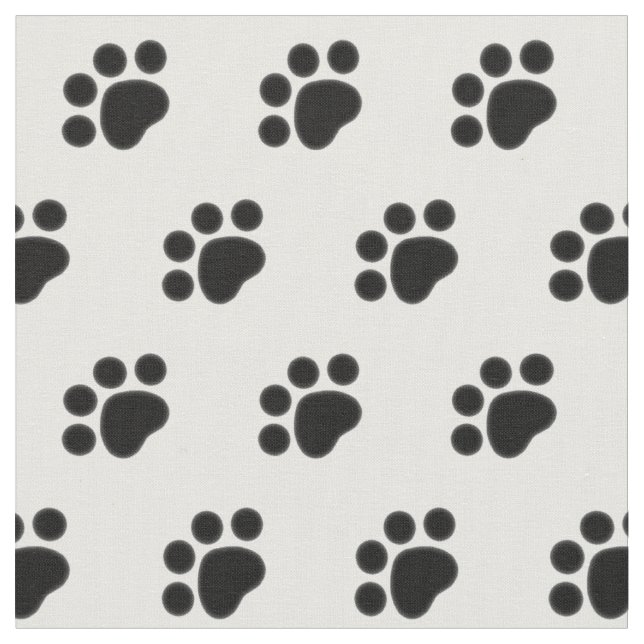 Schwarz-Paw-Druckmuster Stoff (Nahaufnahme)