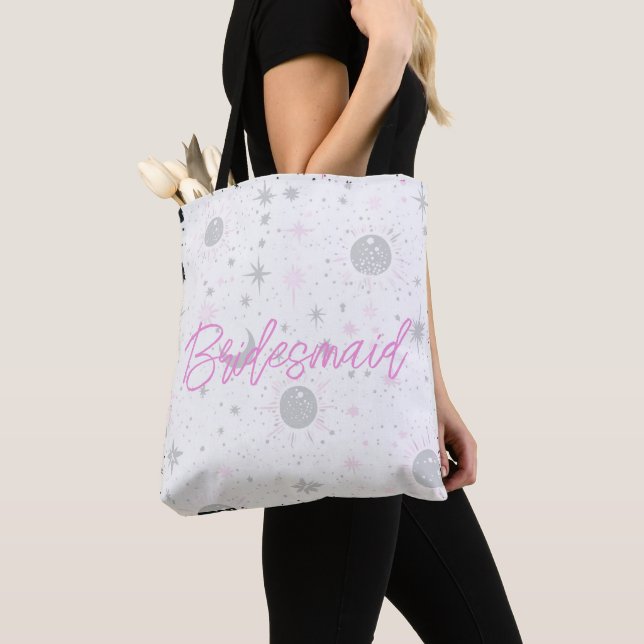 Schwarz-Pink Celestial Bridesmaid Tasche (Von Nahem)