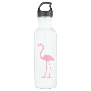 Schwarz-Pink-Flamingo Trinkflasche