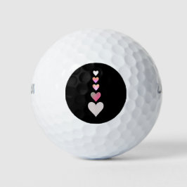 Schwarz-Pink-Grau-Muster Niedlich Hübsch Golfball